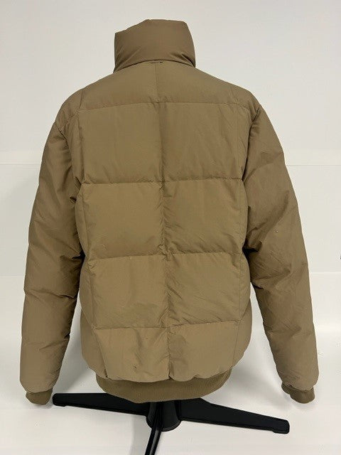 LIGHT BROWN Down bomber jacket, S, $75,  MP0005