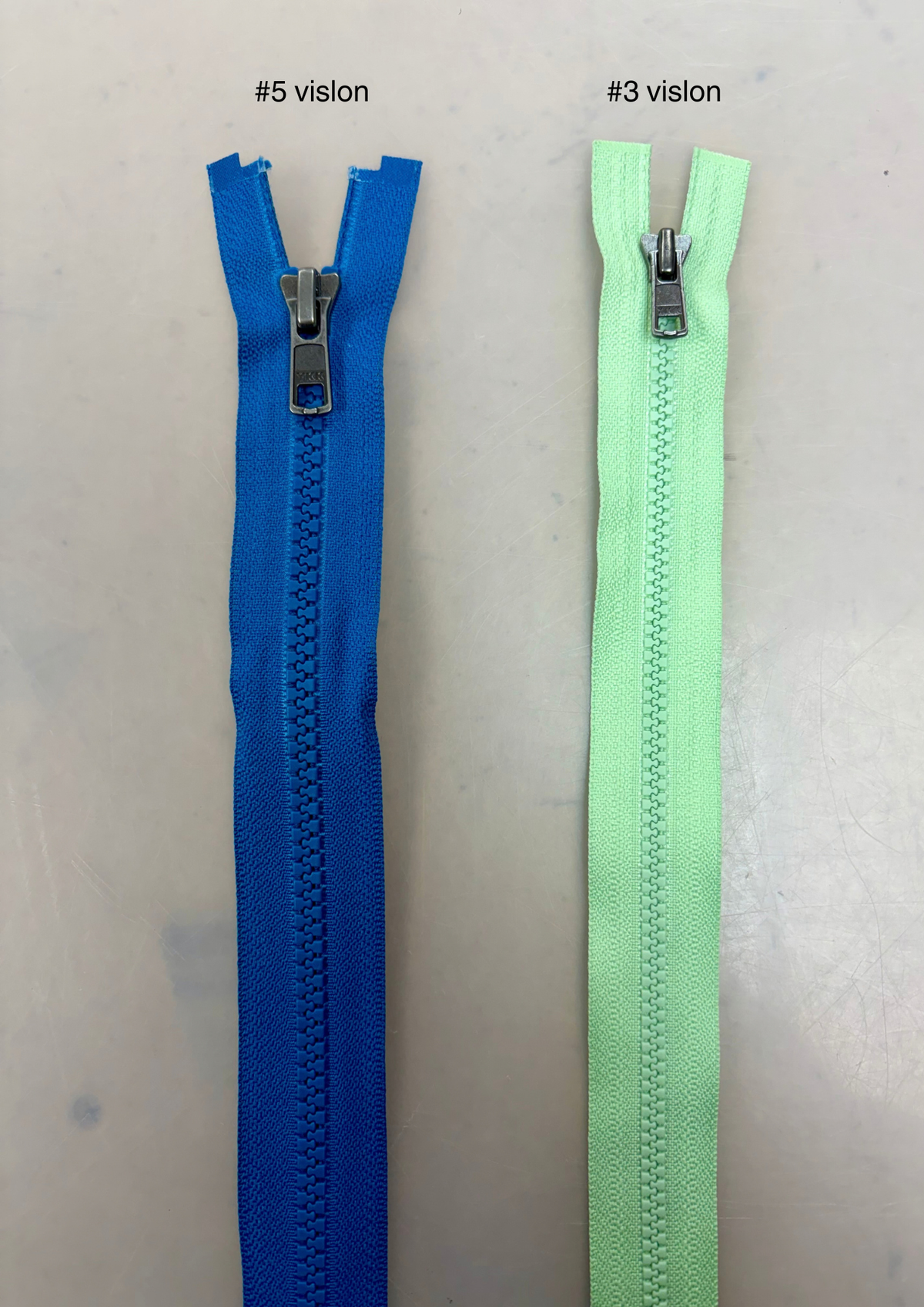 Standard slider for YKK Vislon zips