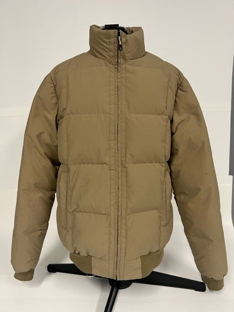 LIGHT BROWN Down bomber jacket, S, $75,  MP0005